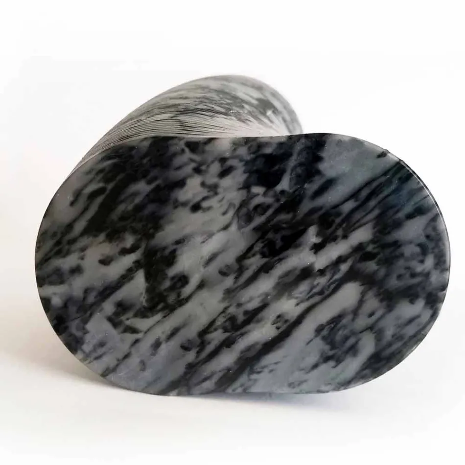 Vaza decorativă modernă din marmură Bardiglio Fiorito Made in Italy - Dido Viadurini