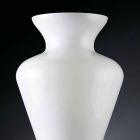 Vaza decorativa moderna din sticla transparenta si alba Made in Italy - Romantic Viadurini