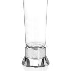 Vaza elegantă din sticlă și metal argintiu cu cristale de lux italiene - Ligia Viadurini