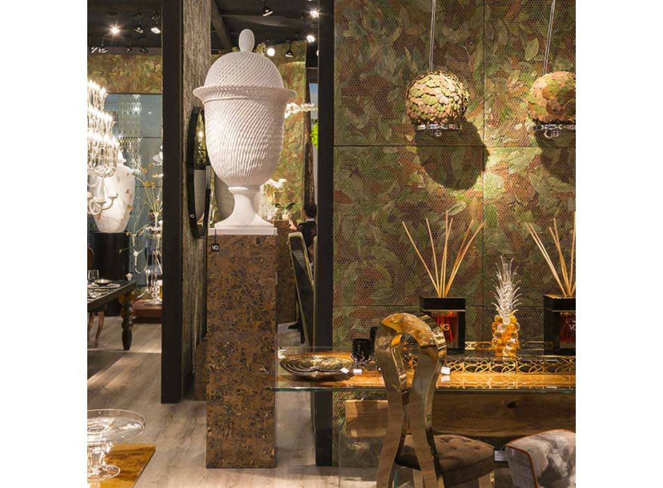 Vază ceramică interioară elegantă Handmade Made in Italy - Napoleone Viadurini