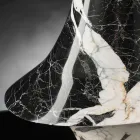 Vaza de interior elegantă din marmură albă și neagră Made in Italy - Original Viadurini