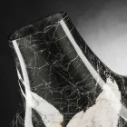 Vaza de interior elegantă din marmură albă și neagră Made in Italy - Original Viadurini