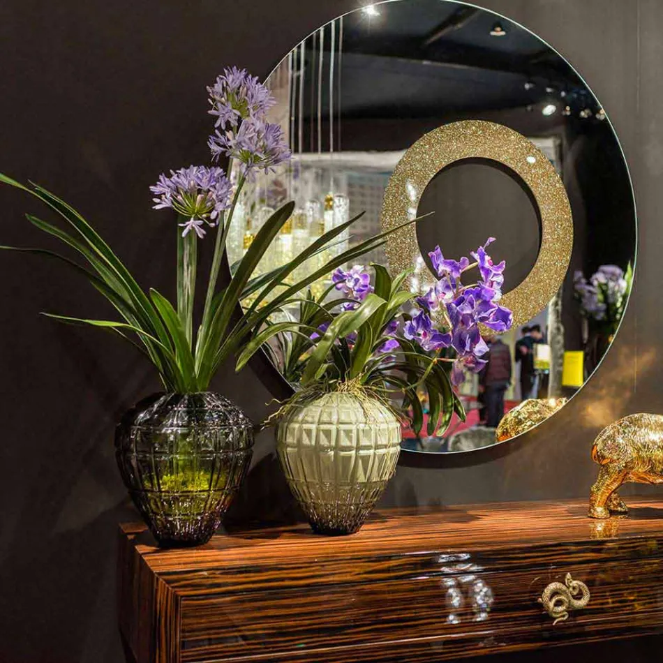 Vaza elegantă din sticlă de interior Made in Italy - Clarabella Viadurini