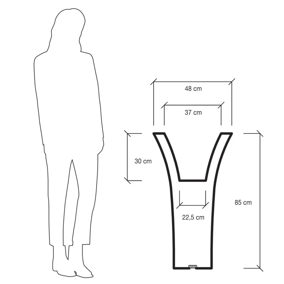 Ghiveci de gradina din polietilena colorata Made in Italy - Tremont Viadurini