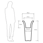 Jardiniera rotunda de gradina din polietilena Made in Italy - Tremont Viadurini