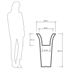 Jardiniera rotunda de gradina din polietilena Made in Italy - Tremont Viadurini