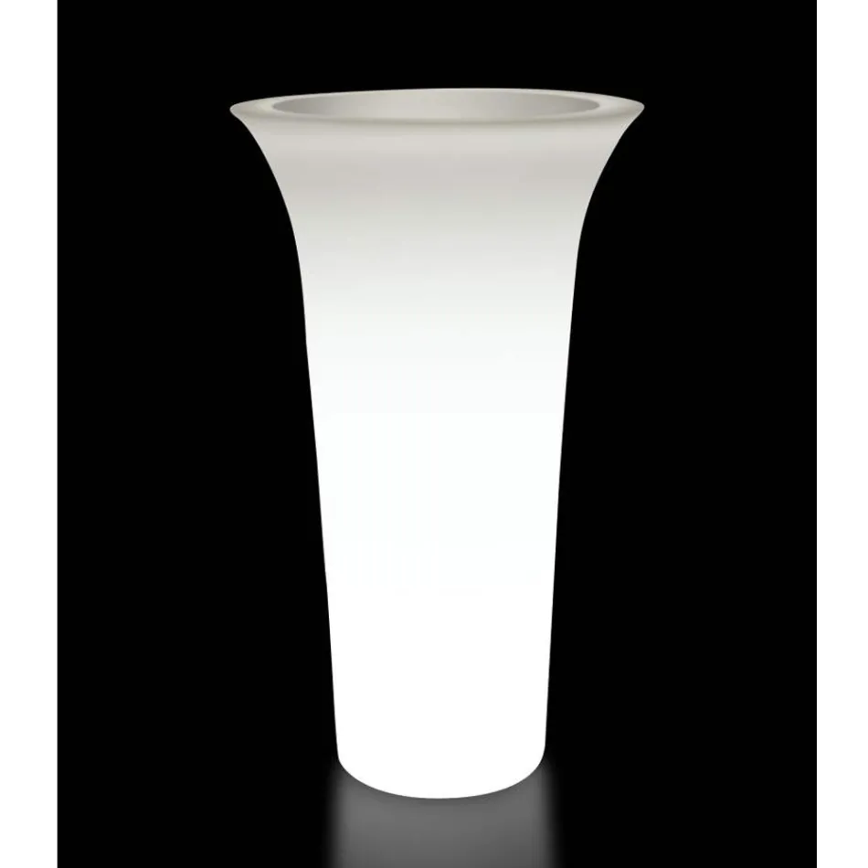 Jardiniera rotunda de gradina din polietilena Made in Italy - Tremont Viadurini