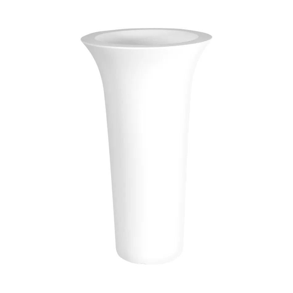 Jardiniera rotunda de gradina din polietilena Made in Italy - Tremont Viadurini