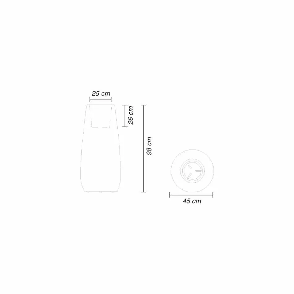 Vază de plantat din plastic luminos, design în 3 dimensiuni - Pandora by Myyour Viadurini