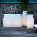 Vaza jardiniere din plastic luminos, design în 3 dimensiuni, 2 bucăți - Pandora by Myyour