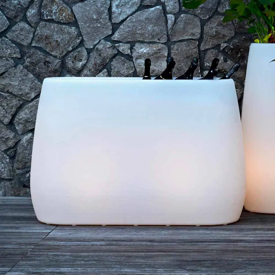 Vază de plantat din plastic luminos, design în 3 dimensiuni - Pandora by Myyour Viadurini