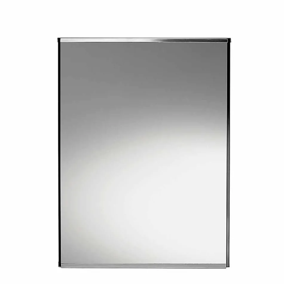 Vază și structură de oglinzi geometrice independente din lemn și oțel - Ghenna Viadurini