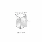 Vază și structură de oglinzi geometrice independente din lemn și oțel - Ghenna Viadurini