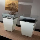 Vază independentă în sticlă și panouri interschimbabile 3 dimensiuni - Ghenna Viadurini