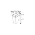 Vază independentă în sticlă și panouri interschimbabile 3 dimensiuni - Ghenna Viadurini