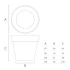 Vasă mare de exterior din polietilenă 4 dimensiuni Made in Italy - Emporium Viadurini