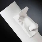 Vaza ceramică albă cu inserție colorată Lucrat manual în Italia - Monte Viadurini