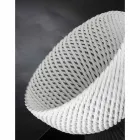 Vază ceramică manuală cu bătătură țesută Fabricată în Italia - Napoleon Viadurini