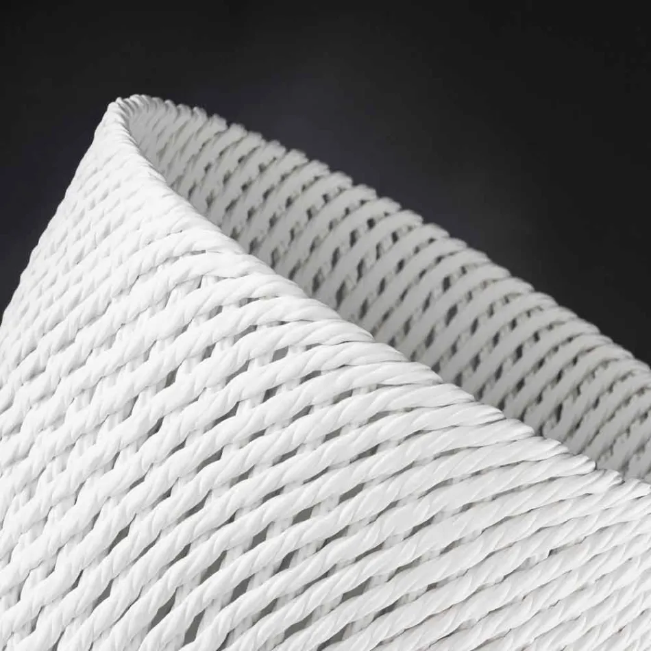 Vază ceramică manuală cu bătătură țesută Fabricată în Italia - Napoleon Viadurini