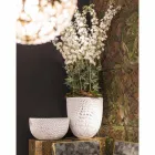 Vază ceramică manuală cu bătătură țesută Fabricată în Italia - Napoleon Viadurini