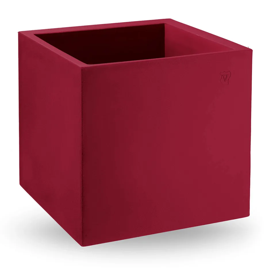 Vaza in Polietilena Colorata Forma Cubica Fabricata in Italia - Tonello Viadurini