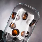 Vază din sticlă suflată de Murano cu detalii colorate Made in Italy - Trapani Viadurini