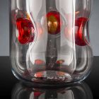 Vază din sticlă suflată de Murano cu detalii colorate Made in Italy - Trapani Viadurini
