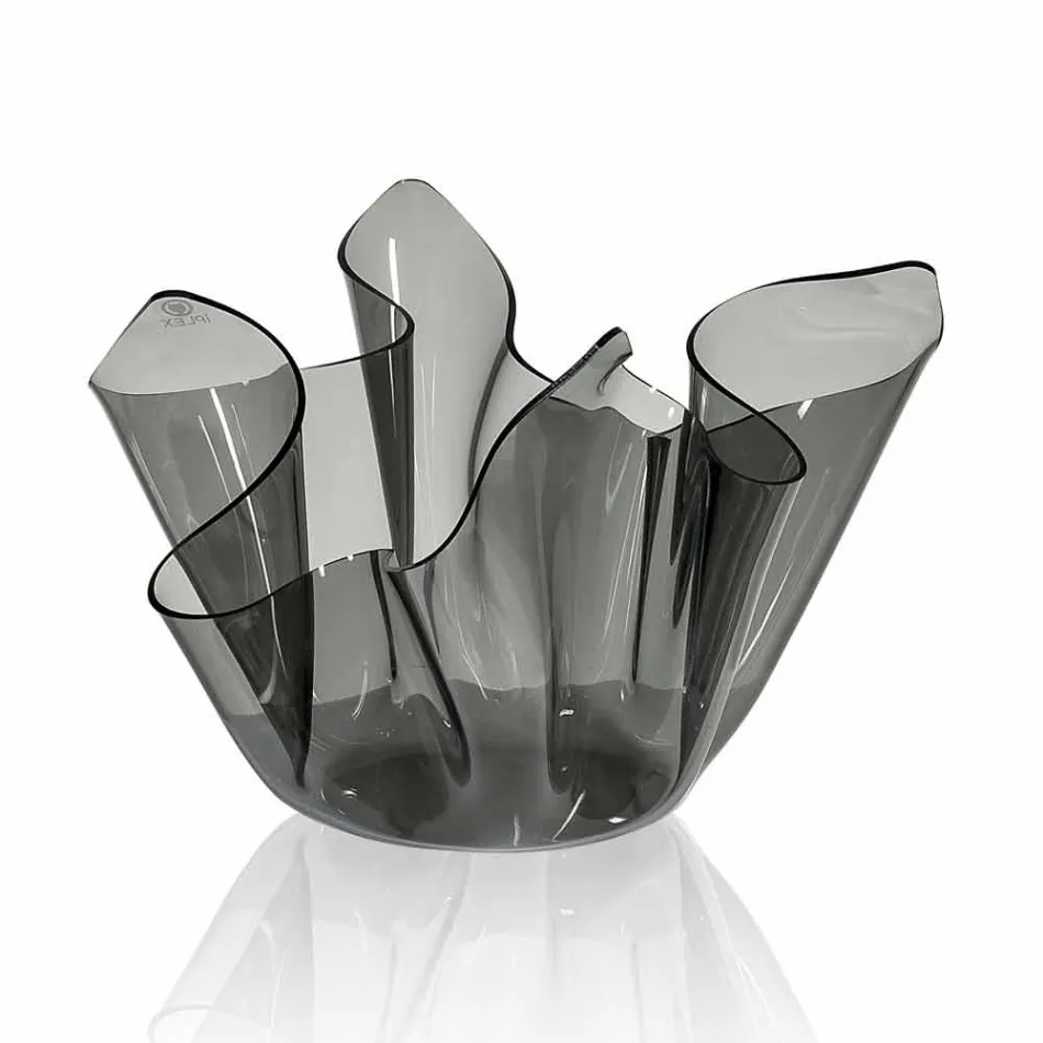 Vaze Pina, design-ul exterior / interior drapat fum moderne Viadurini