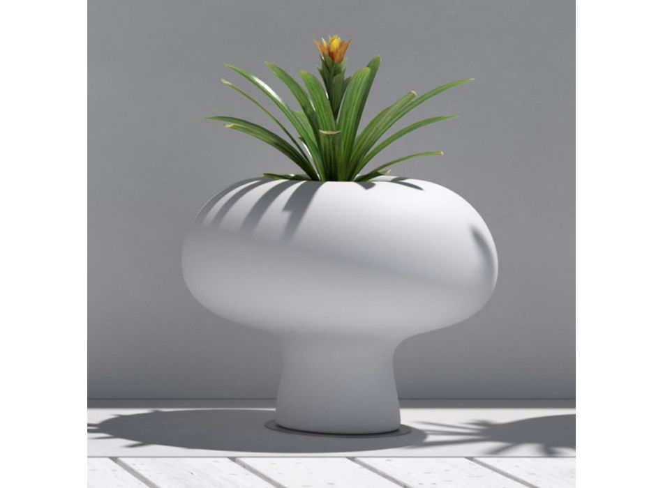 Vaza luminoasă pentru exterior în polietilenă cu lumină LED Made in Italy - Boba Viadurini