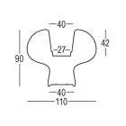 Vaza luminoasă pentru exterior în polietilenă cu lumină LED Made in Italy - Boba Viadurini