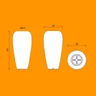 Vază exterioară strălucitoare în polietilenă cu design modern - piele de Myyour Viadurini