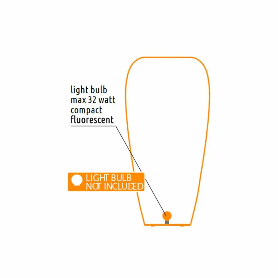 Vază exterioară strălucitoare în polietilenă cu design modern - piele de Myyour Viadurini