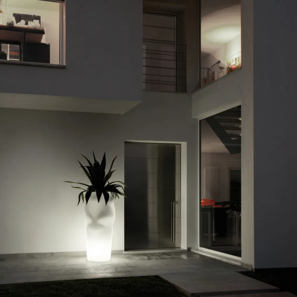 Vază în aer liber strălucitoare din polietilenă opacă Fabricată în Italia - Mândră Viadurini