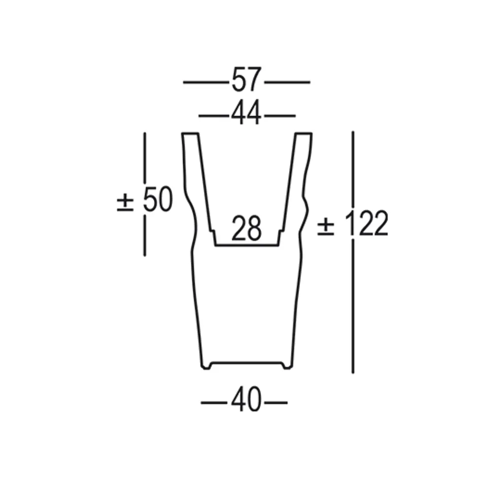 Vază în aer liber strălucitoare din polietilenă opacă Fabricată în Italia - Mândră Viadurini