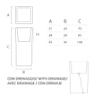 Vasă înaltă de interior din polietilenă albă, fabricată în Italia - Devid Viadurini