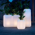 Vaza luminoasă din plastic pentru exterior sau interior, 3 dimensiuni, 2 bucăți - Gem de Myyour