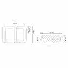 Vaza luminoasă din plastic pentru exterior sau interior, 3 dimensiuni - Gem de Myyour Viadurini