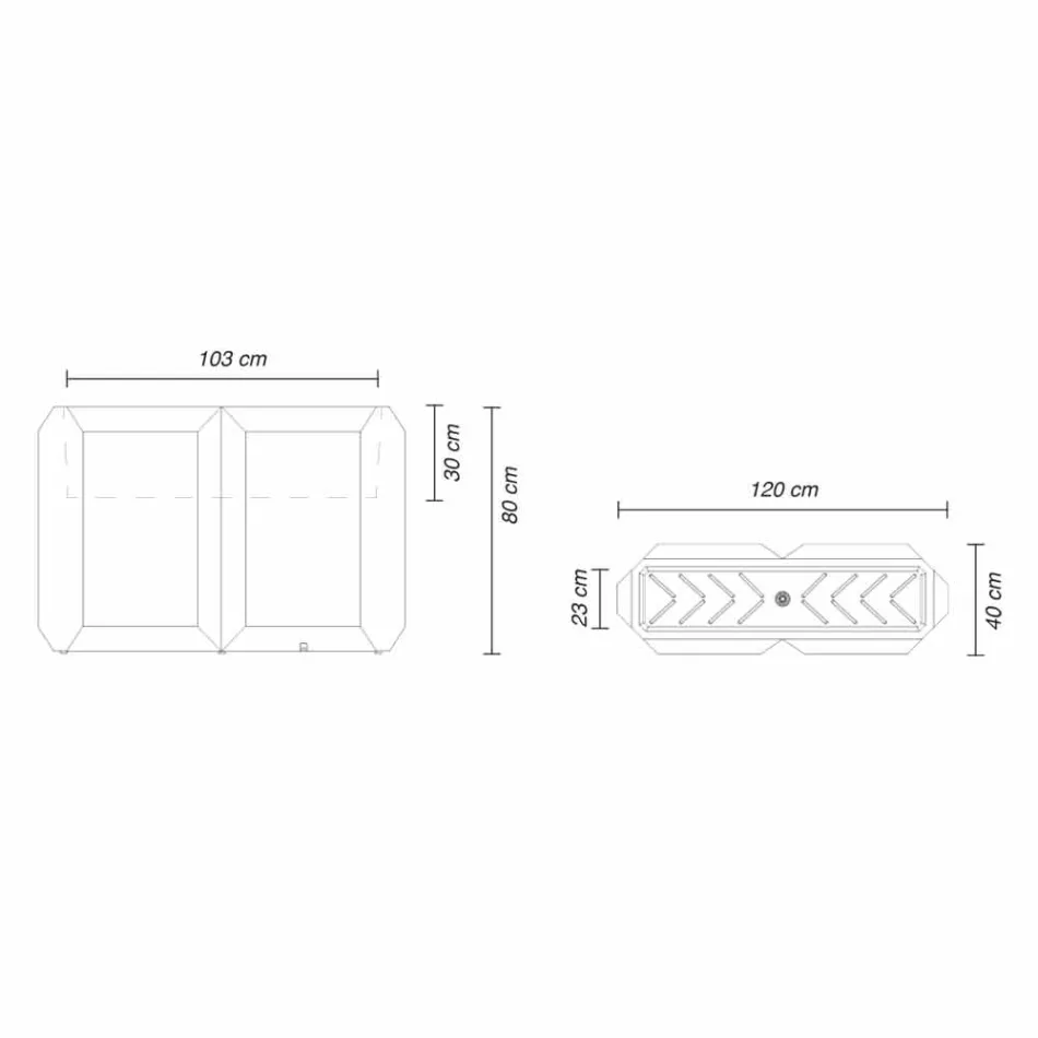 Vaza luminoasă din plastic pentru exterior sau interior, 3 dimensiuni - Gem de Myyour Viadurini