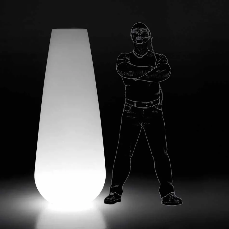 Vaza luminoasă pentru design exterior în polietilenă Made in Italy - Menea Viadurini