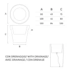 Vaza Luminoasa pentru Exterior din Polietilena Alba Made in Italy - Taralla Viadurini
