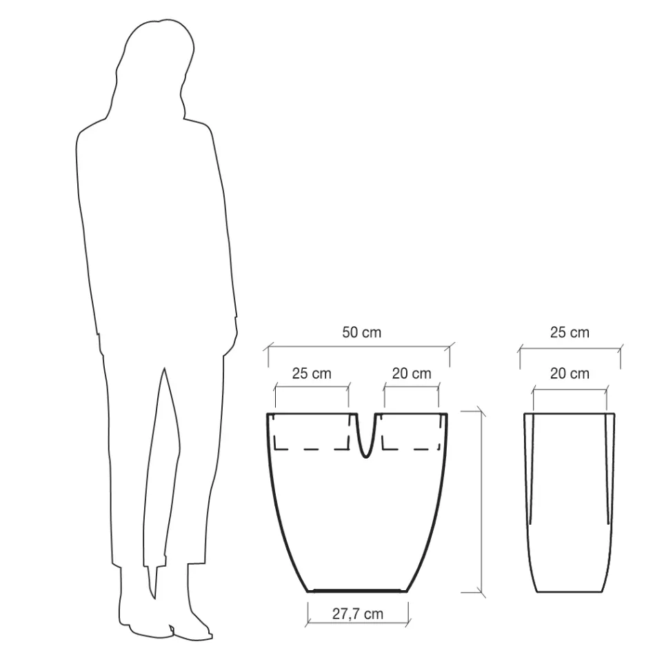 Vasă de grădină modernă colorată din polietilenă Made in Italy - Flowes Viadurini