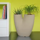 Vasă de grădină modernă colorată din polietilenă Made in Italy - Flowes Viadurini