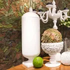 Vază modernă din ceramică albă, realizată manual, fabricată în Italia - Chantal Viadurini