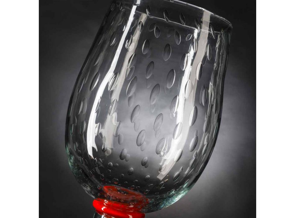 Vază modernă transparentă din sticlă de Murano fabricată în Italia - Copernicus Viadurini