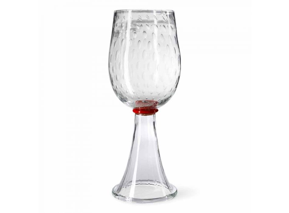 Vază modernă transparentă din sticlă de Murano fabricată în Italia - Copernicus Viadurini