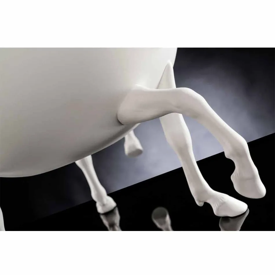 Vaza ornamentală de interior din ceramică albă sau aur de 24k Made in Italy - Jacky Viadurini