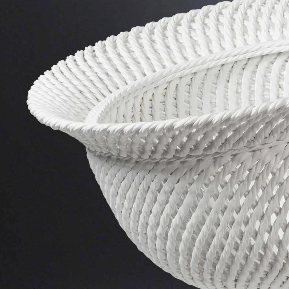 Vază ceramică ornamentală de interior realizată manual în Italia - Napoleon Viadurini