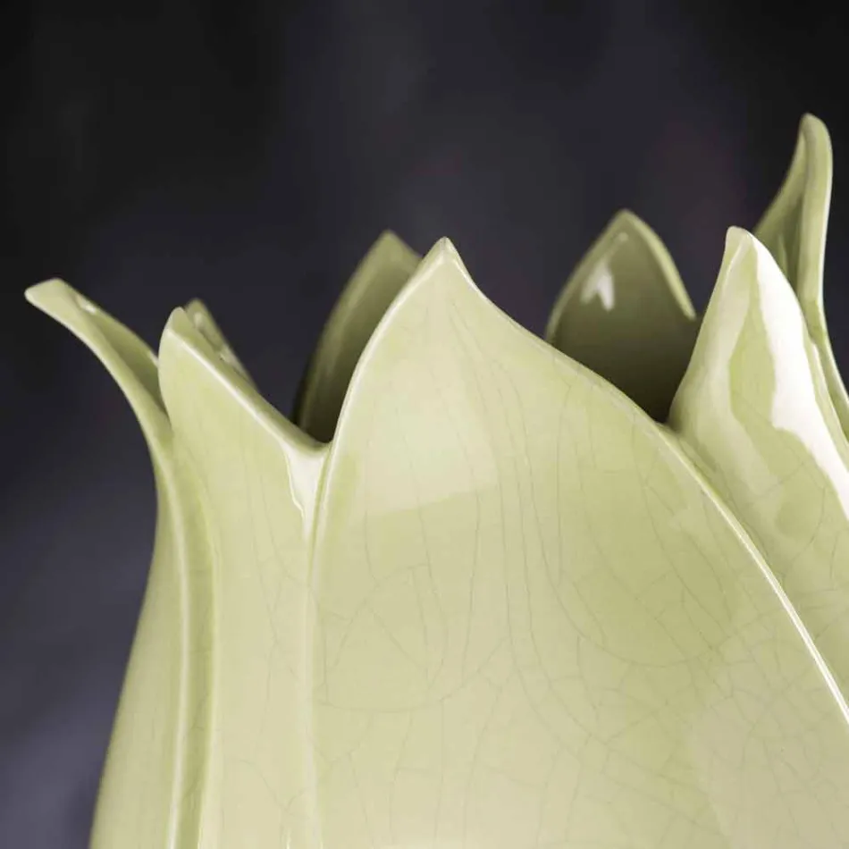 Vază ornamentală modernă din ceramică colorată realizată manual în Italia - Onix Viadurini