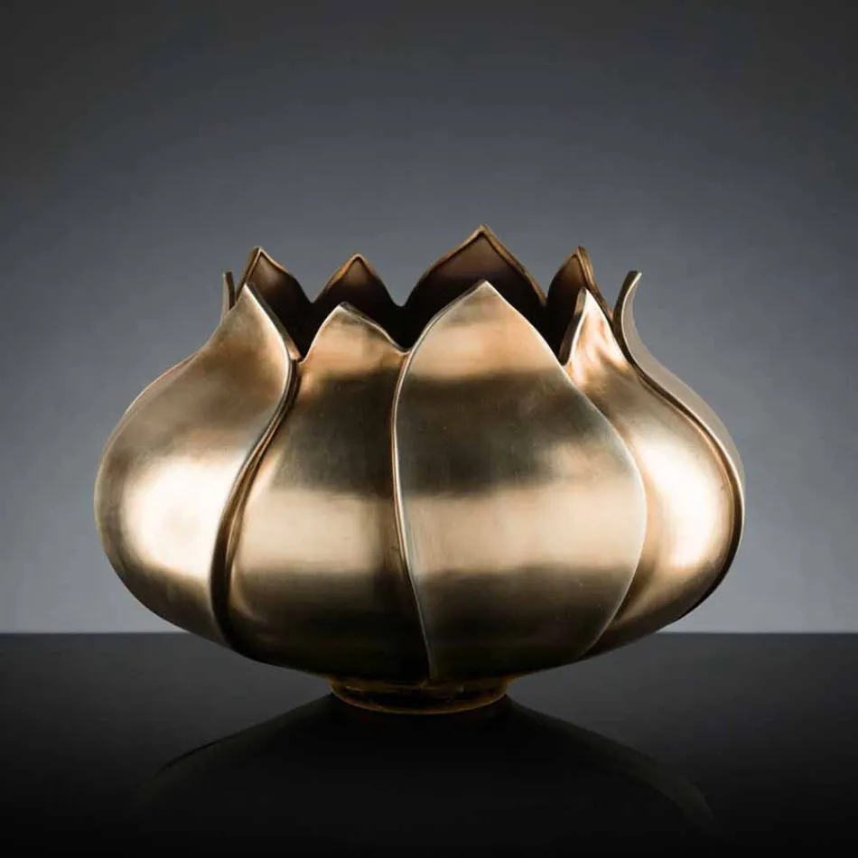 Vază ornamentală modernă din ceramică colorată realizată manual în Italia - Onix Viadurini