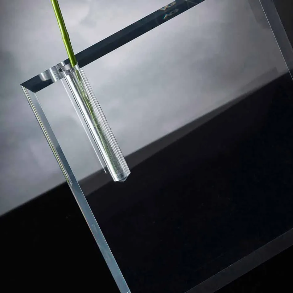 Vaza modernă transparentă din plexiglas, fabricată în Italia - unică Viadurini